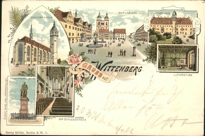 Wittenberg Lutherstadt Marktplatz Lutherstube Lutherhaus Denkmal