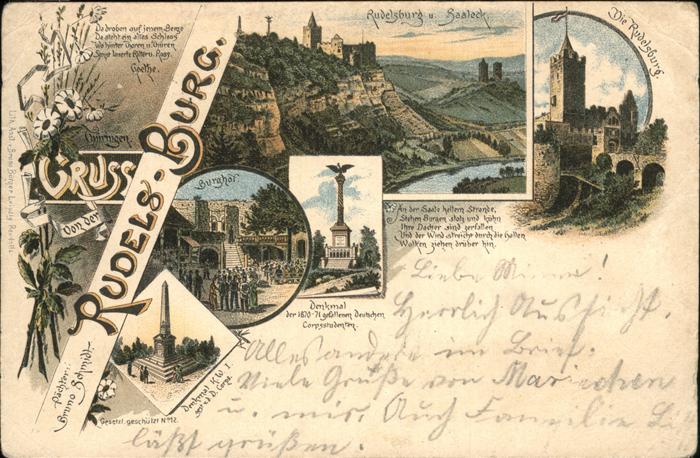 Rudelsburg Saaleck Denkmal