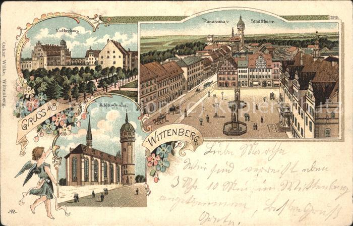 Wittenberg Lutherstadt Engel Schlosskirche Stadtthurm