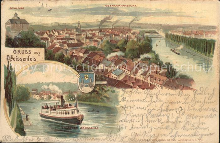 Weissenfels Saale Schiff Germania Wappen