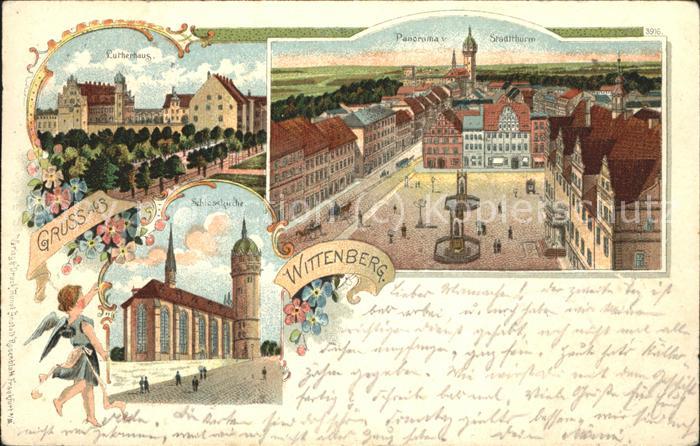 Wittenberg Lutherstadt Stadtthurm Lutherhaus Schlosskirche Eng