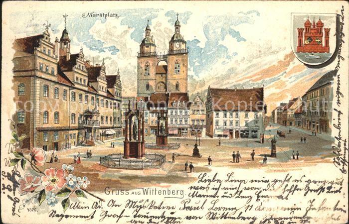 Wittenberg Lutherstadt Wappen Marktplatz