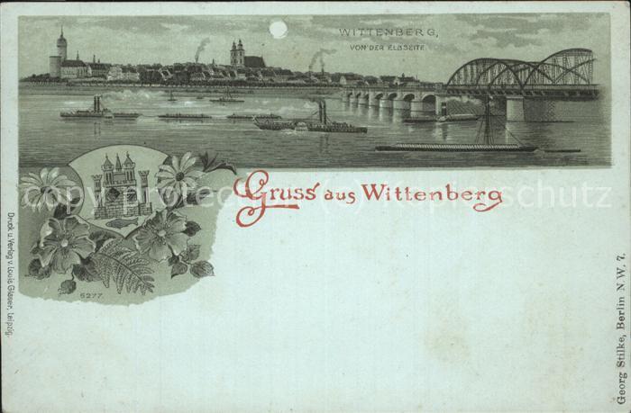 Wittenberg Lutherstadt Elbseite Dampfschiff Seitenraddampfer