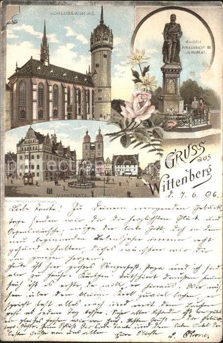 Wittenberg Lutherstadt Kaiser Friedrich Denkmal Schlosskirche