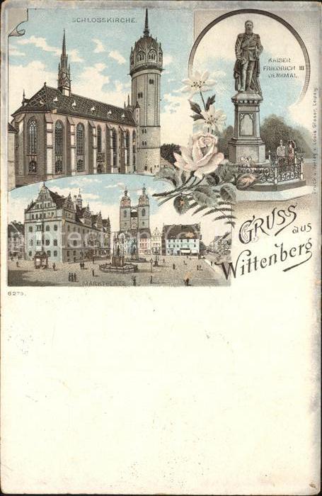 Wittenberg Lutherstadt Kaiser Friedrich III Denkmal Schlosskirche