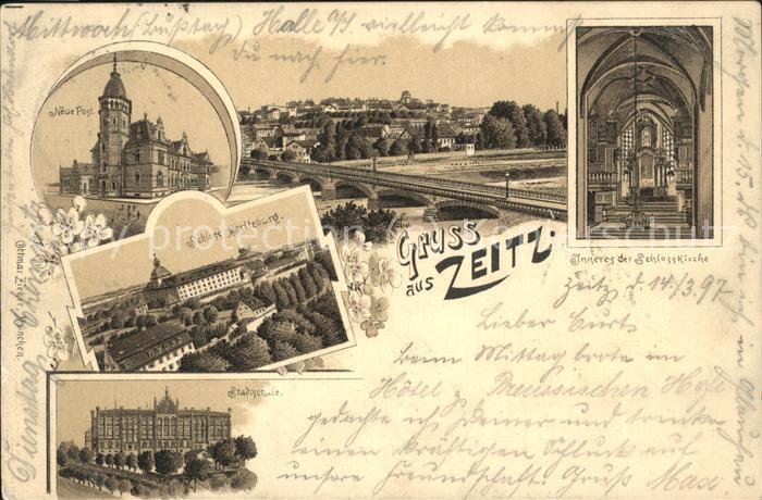 ZEITZ Sachsen-Anhalt Neue Post Schloss Moritzburg Stadt Bruecke