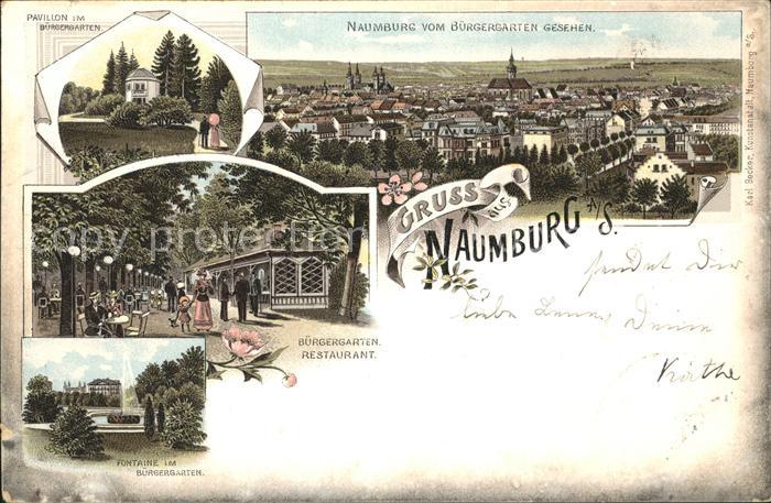 Naumburg Saale Buergergarten Pavillon Fontaine