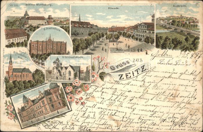 Zeitz Auebrücke Altmarkt St. Michaeliskirche