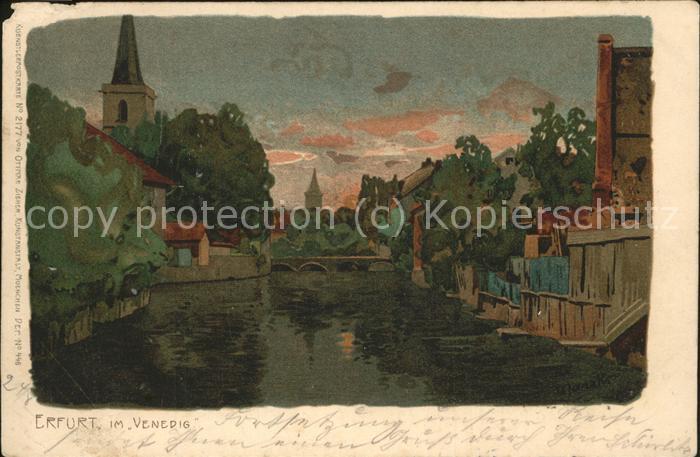 Erfurt Venedig Künstlerkarte