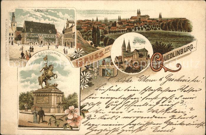 Quedlinburg Siegesdenkmal Rathaus Schloss