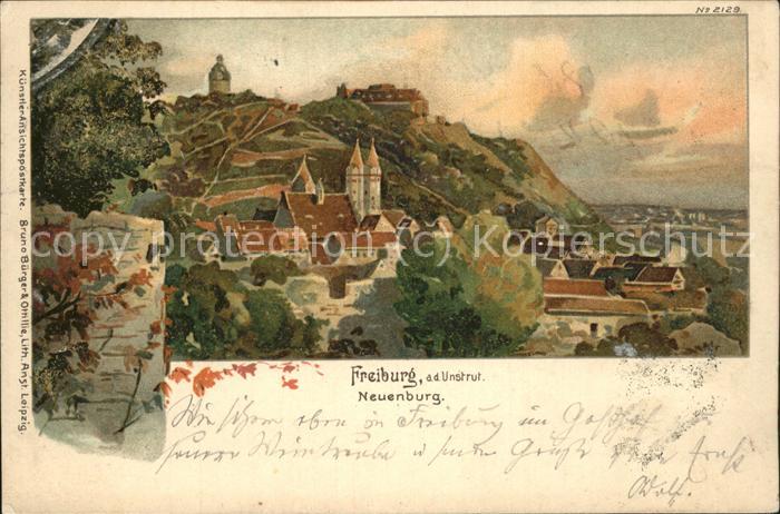 Freyburg Unstrut Neuenburg Künstlerkarte