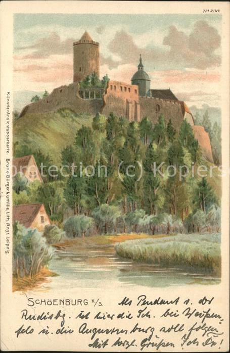 Weissenfels Saale Schöenburg Künstlerkarte