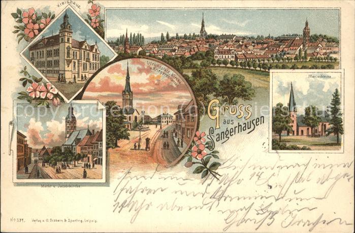 Sangerhausen Suedharz Marienkirche Markt Jacobikirche