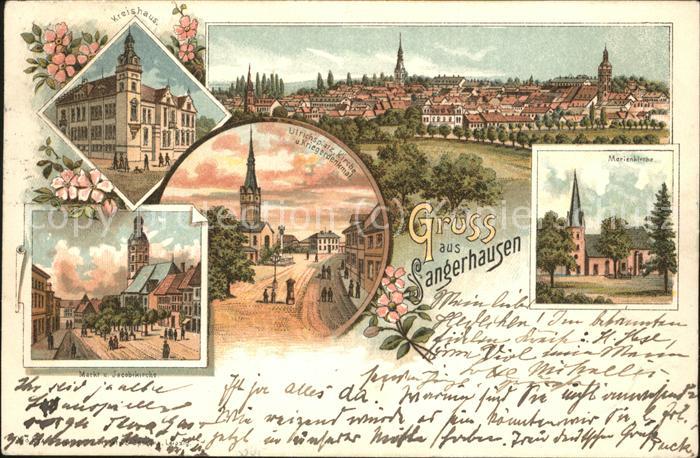 Sangerhausen Suedharz Marienkirche Markt Jacobikirche