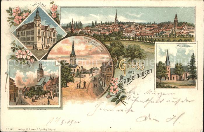 Sangerhausen Suedharz Marienkirche Jacobikirche Kriegerdenkmal