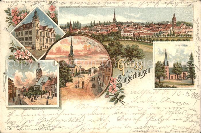 Sangerhausen Suedharz Jacobikirche Kriegerdenkmal Kreishaus