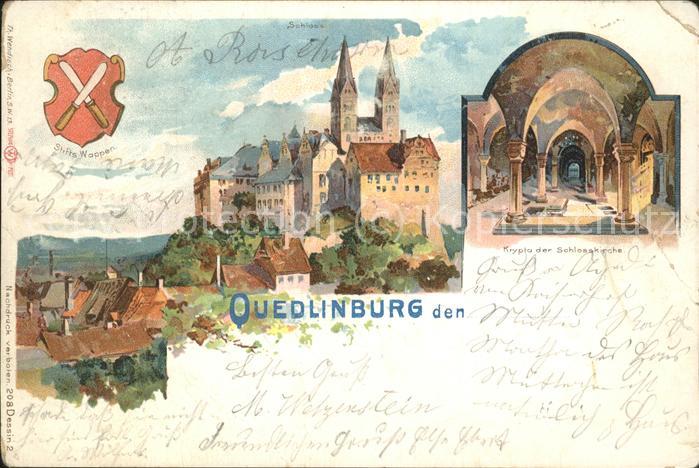 Quedlinburg Krypta Schlosskirche Stifts Wappen