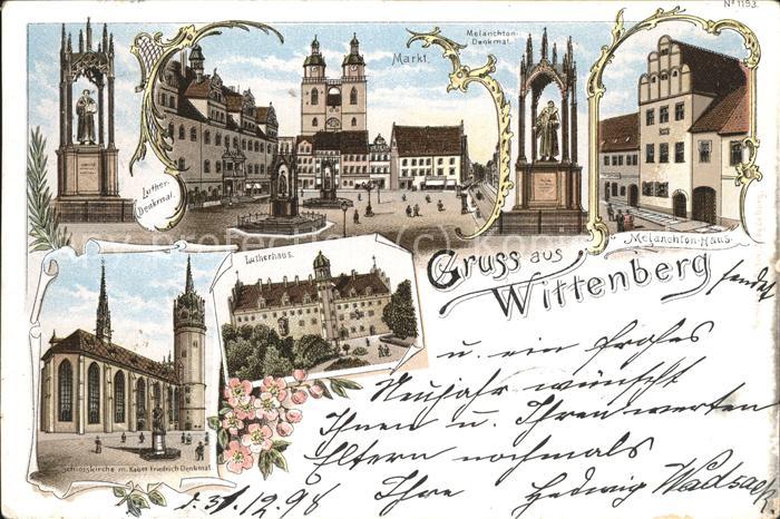 Wittenberg Lutherstadt Markt Lutherhaus Luther-Denkmal