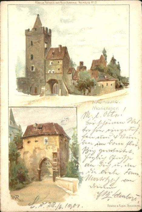 Naumburg Saale Marienthor Künstlerkarte