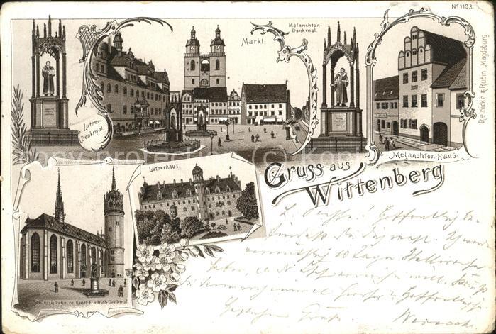 Wittenberg Lutherstadt Melanchton-Haus Lutherhaus Luther-Denkm