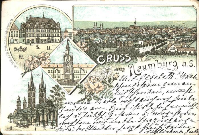 Naumburg Saale Krieger Denkmal Rathaus Dom