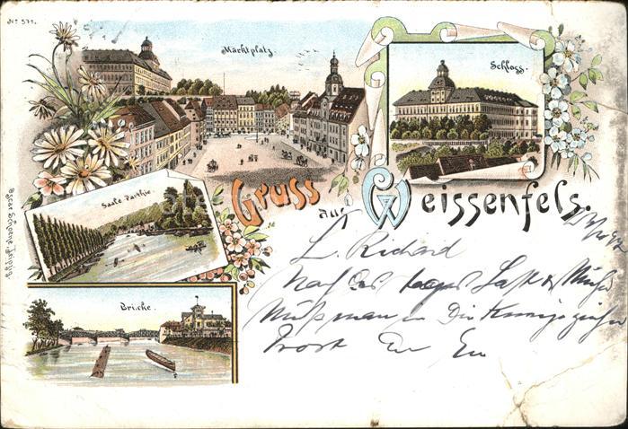 Weissenfels Saale Brücke Saale Marktplatz