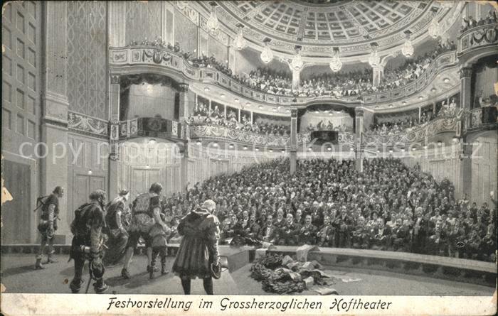 Weimar Thueringen Festvorstellung Grossherzoglichen Hoftheater