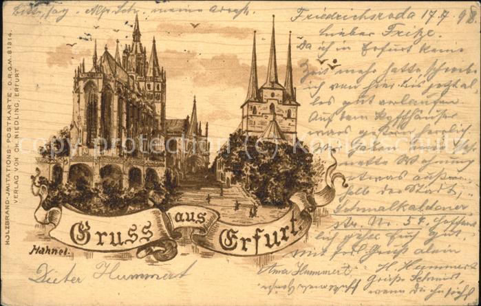 Erfurt Künstlerkarte Hahnel