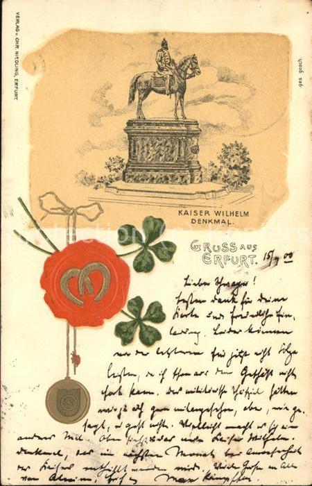 ERFURT  CITY Kaiser Wilhelm Denkmal