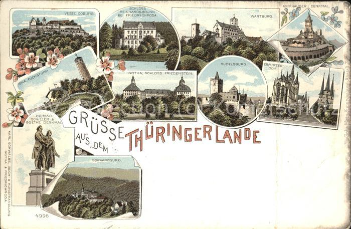 Rudelsburg Kyffhaeuser Denkkmal Schwarzburg Weimar Schiller Goethe Denkmal