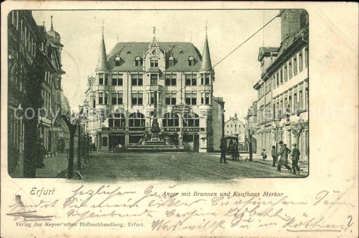 ERFURT  CITY Anger Brunnen Kaufhaus Merkur