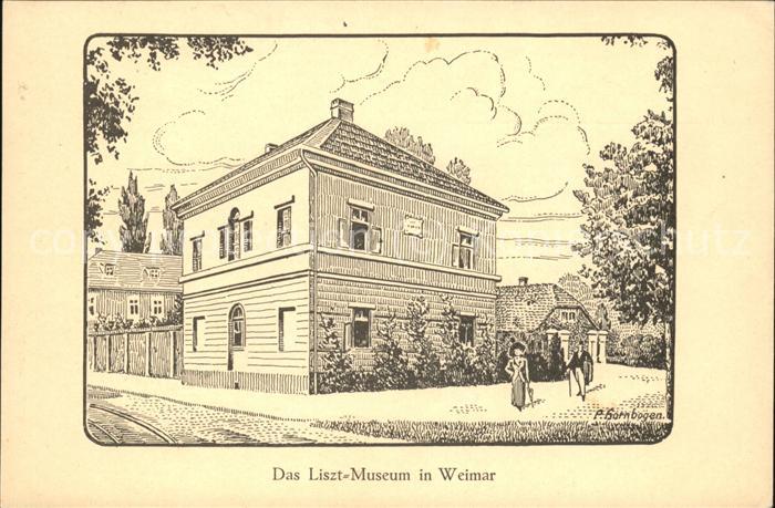 Weimar Thueringen Liszt-Museum Kuenstlerkarte P. Hornbogen