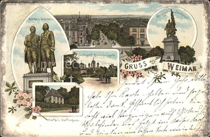 Weimar Thueringen Krieger-Denkmal Goethe Schiller