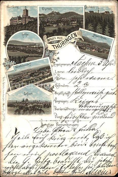 Eisenach Thueringen Wartburg Friedrichroda Neudielendorf Er