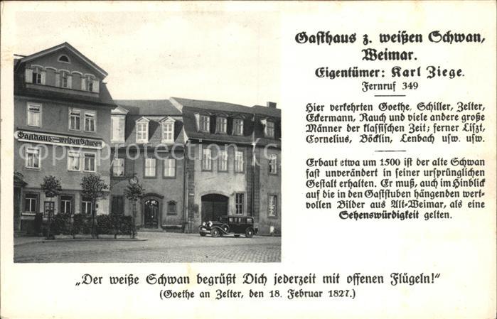 Weimar Thueringen Gasthaus zum weißen Schwan