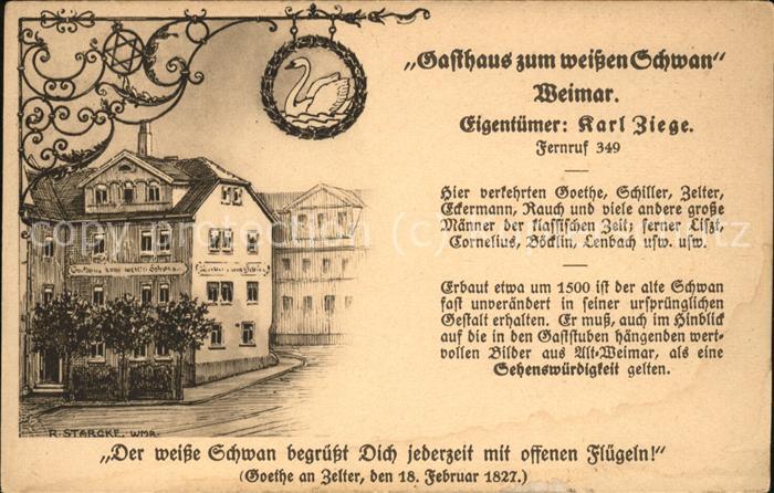 Weimar Thueringen Gasthaus zum weißen Schwan