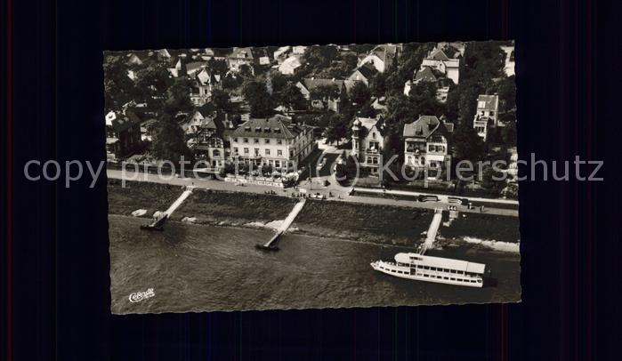 Godesberg Bad Fliegeraufnahme Boehms Hotel Drachenfels