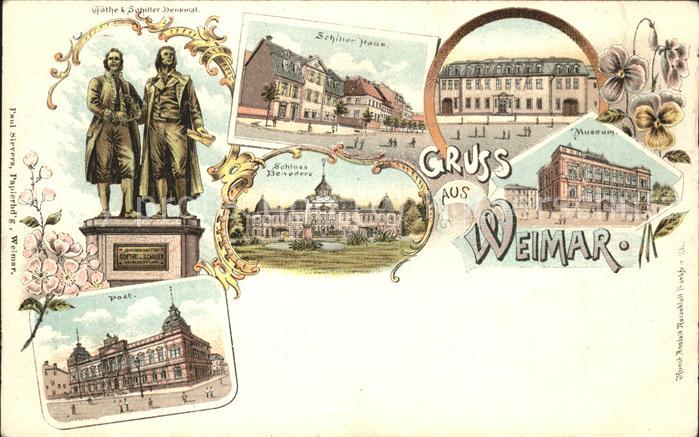 Weimar Thueringen Museum Schiller Haus Schloss Belvedere