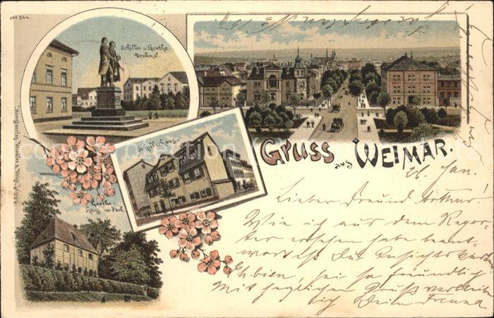 Weimar Thueringen Schiller Goethe Denkmal