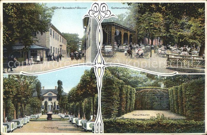Weimar Thueringen Gasthof Belvedere Gartenwirtschaft