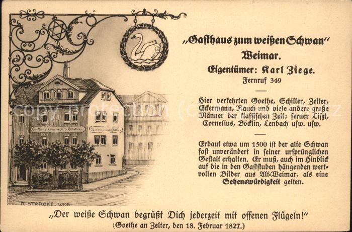 Weimar Thueringen Gasthaus zum weißen Schwan