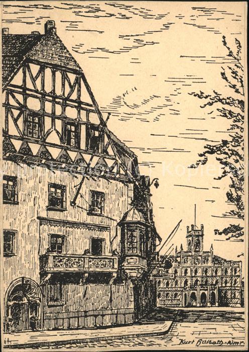 Weimar Thueringen Fuestenkeller Kuenstlerkarte