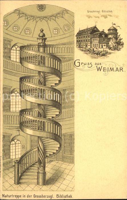 Weimar Thueringen Wendeltreppe Grossherzogl. Bibliothek