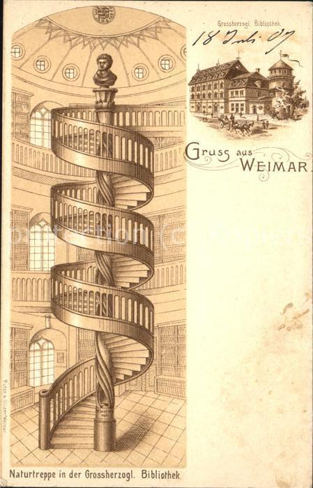 Weimar Thueringen Grossherzogl. Bibliothek Wendeltreppe