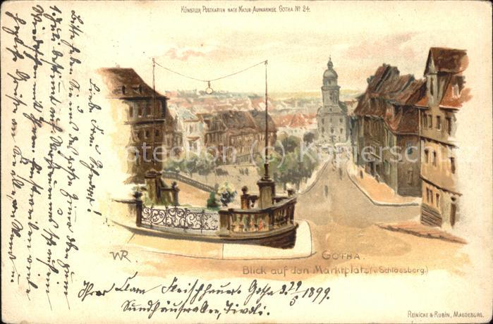 Gotha Thueringen Markplatz Schlossberg