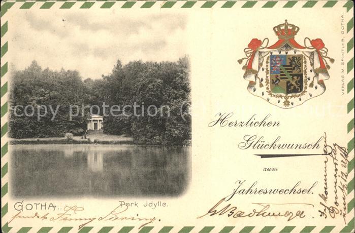 Gotha Thueringen Wappen Park Idylle