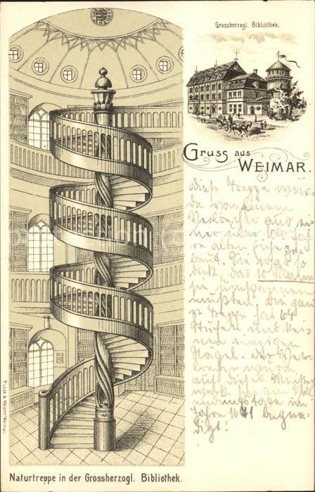 Weimar Thueringen Grossherzogl. Bibliothek Wendeltreppe