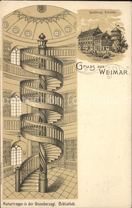 Weimar Thueringen Grossherzogl. Bibliothek Wendeltreppe