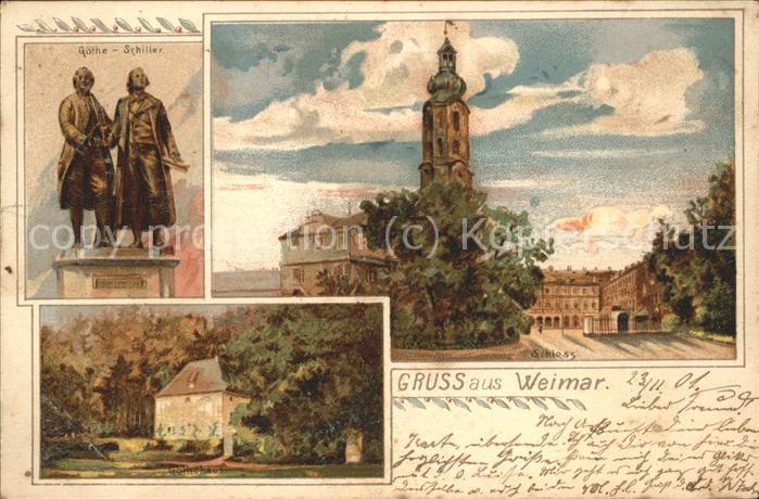 Weimar Thueringen Schloss Goethe Schiller