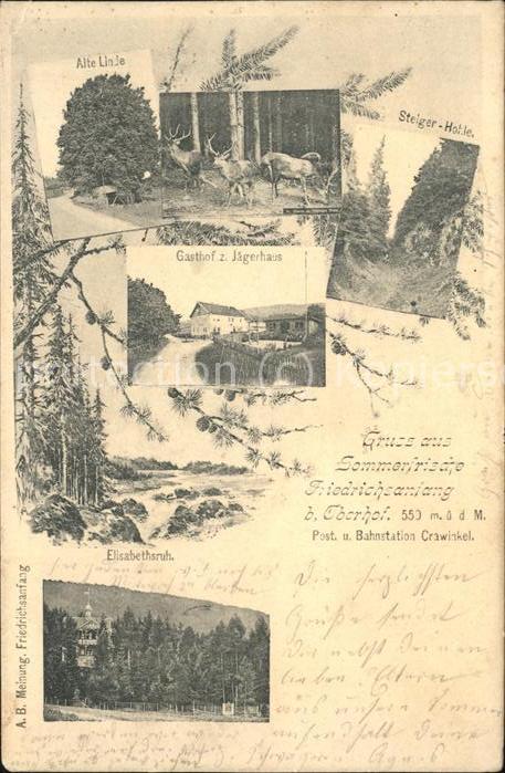 Friedrichsanfang Sommerfrische Gasthof Jägerhaus Alte Li